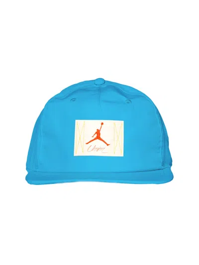 Pre-owned Jordan X Union Cap In Equator Blue/habanero Red