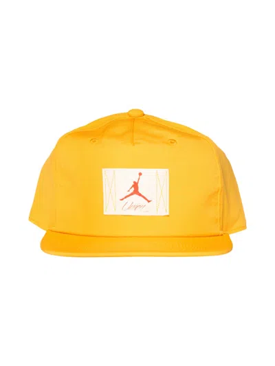 Pre-owned Jordan X Union Cap In Sport Gold/habanero Red
