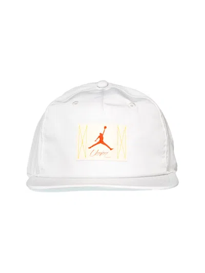 Pre-owned Jordan X Union Cap In White Onyx/habanero Red