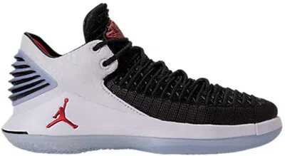 Pre-owned Jordan Xxxii Low Free Throw Line Sneakers In Black/university Red/white In Multi
