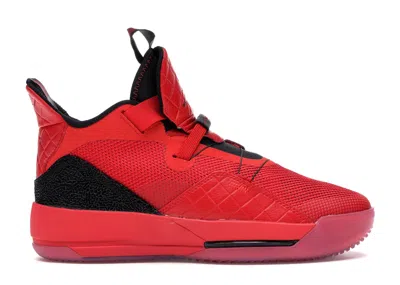 Pre-owned Jordan Xxxiii Sneakers In University Red/black/sail