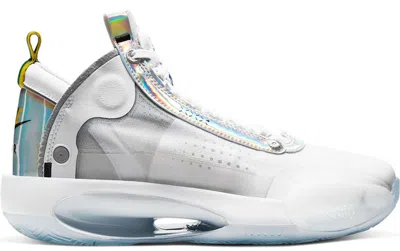 Pre-owned Jordan Xxxiv Sneakers In White/metallic Silver In Multi