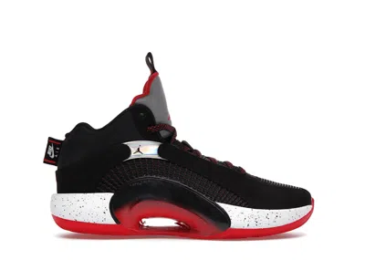 Pre-owned Jordan Xxxv Bred Sneakers In Black/fire Red/reflective Silver