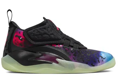 Pre-owned Jordan Zion 3 Solar Red Sneakers In Black/vivid Purple/barely Volt
