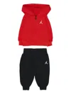 Jordan Zip-up Hooded Tracksuit Set In Red