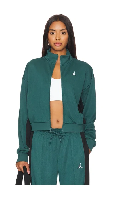Jordan Zip Up In Oxidized Green/black/white