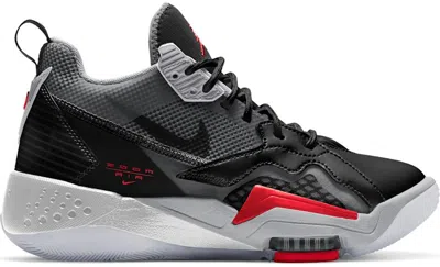 Pre-owned Jordan Zoom 92 Cement Sneakers In Black/university Red/anthracite