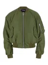 Jordanluca Bulldog Bomber Jacket In Green