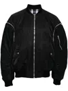 Jordanluca British Bulldog Padded Bomber Jacket In Black