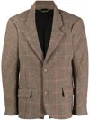 Jordanluca Bulldog Single-breasted Blazer In Brown