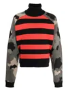 Jordanluca Vesper Mix-pattern Wool Jumper In Black