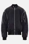 Jordanluca British Bulldog Padded Bomber Jacket In Black
