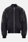 Jordanluca British Bulldog Padded Bomber Jacket In Black