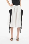 Jordanluca Contrasting Details Flared Skirt