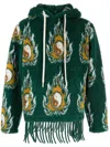 Jordanluca Cosmo Patterned-jacquard Drawstring Hoodie