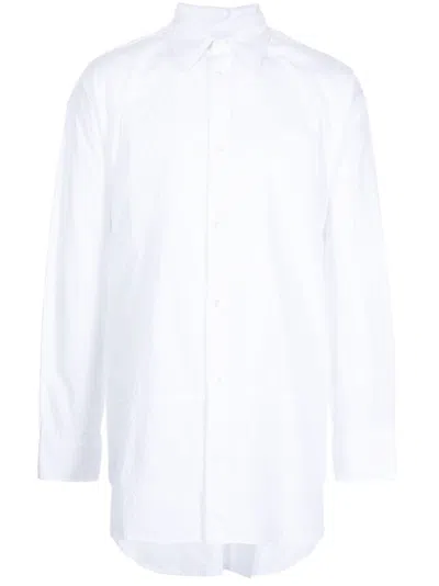 Jordanluca Distressed-finished Poplin Shirt In White