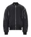 Jordanluca British Bulldog Padded Bomber Jacket In Black