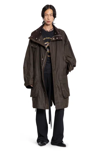 Jordanluca Man Brown Coats In Black