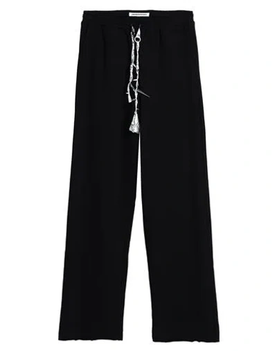 Jordanluca Man Pants Black Size Xl Cotton, Polyester, Polyurethane, Metal