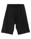 Jordanluca Man Shorts & Bermuda Shorts Black Size L Cotton In Black
