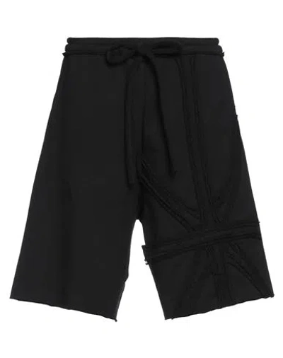 Jordanluca Man Shorts & Bermuda Shorts Black Size L Cotton