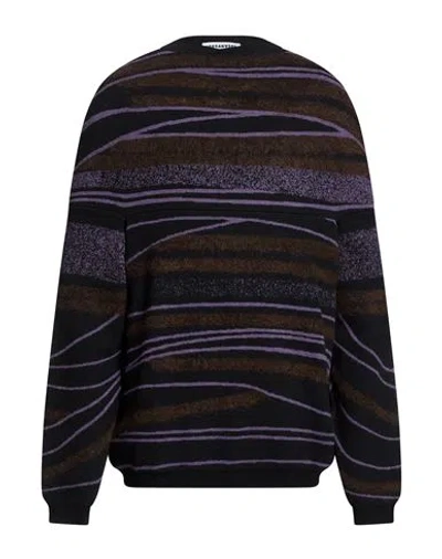 Jordanluca Man Sweater Black Size S Recycled Mohair Wool, Cashmere In Brown