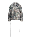 Jordanluca Man Sweatshirt Military Green Size M Polyester, Acrylic In Green