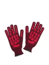Jordanluca Skeleton-print Gloves In Red
