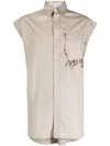 Jordanluca Skulls Cotton Shirt In Neutrals