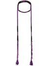 Jordanluca Spike-embellished Thin Knit Scarf In Purple