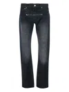Jordanluca Zip-pocket Logo-patch Jeans In Blue