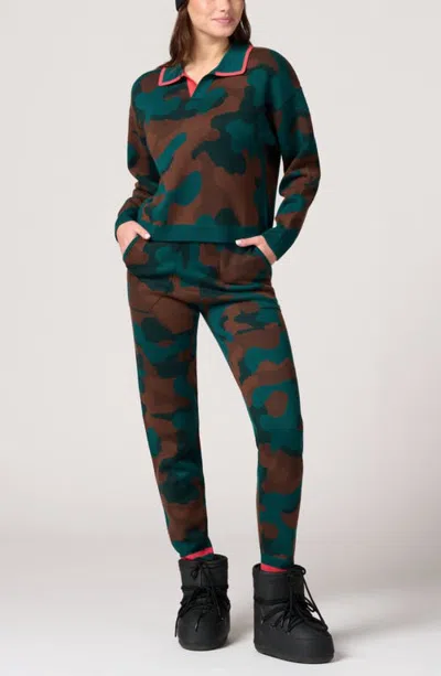 Jorde Camilla Camo Merino Wool Joggers In Alpine Camo
