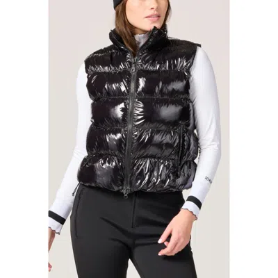 Jorde Nell Crop Puffer Vest In Black Diamond