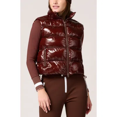 Jorde Nell Crop Puffer Vest In Teddy