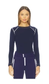 Jorde Skiwear Zuri Baselayer Top In Blue