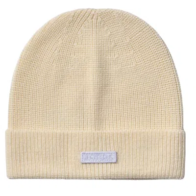 Jorde Tommy Merino Wool Beanie In Neutral