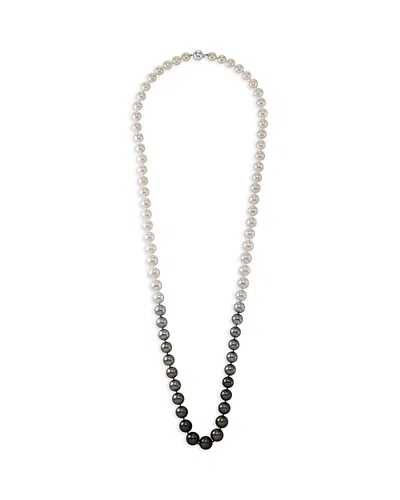 Jorge Adeler 14k White Gold Sea Tahitian & White South Sea Natural Ombre Pearl Strand Necklace, 36 In Multi