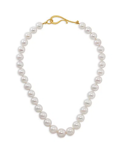 Jorge Adeler 18k Yellow Gold Sea Yangtze River Cultured Freshwater Pearl Collar Necklace, 18 In White