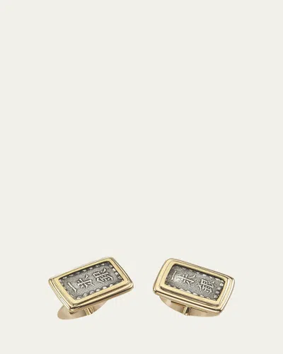 Jorge Adeler Men's 18k Gold Ancient Samurai Coin Cufflinks