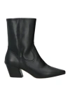 Jorgeenah Woman Ankle Boots Black Size 6 Leather In Black