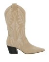 Jorgeenah Woman Boot Beige Size 8 Leather In Sand