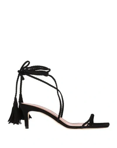 Jorgeenah Woman Thong Sandal Black Size 10 Soft Leather In Black