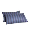Joro Geo Printed Super King Pillowcases In Blue In Blue
