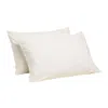Joro Neutrals Percale Organic Cotton Pillowcases - Classic Cream In White