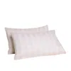 Joro Neutrals / White Geo Printed Standard Pillowcases In Natural In Neutral