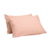 Joro Percale Organic Cotton Pillowcases - Midsummer Pink In Pink