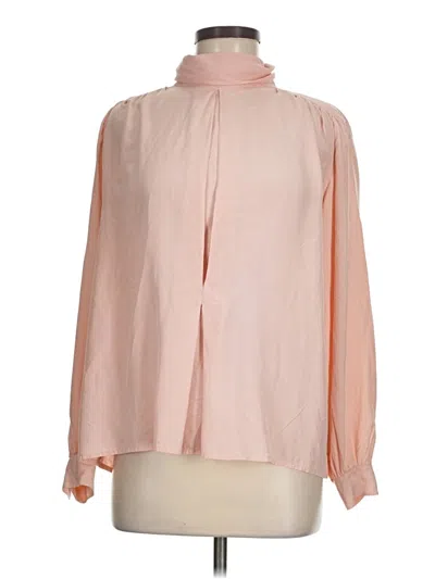 Pre-owned Jos. A. Bank Long Sleeve Blouse In Pink
