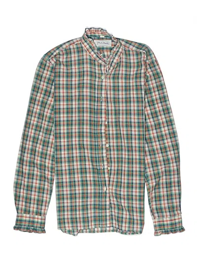 Pre-owned Jos. A. Bank Kids' Long Sleeve Button Down Shirt In Red