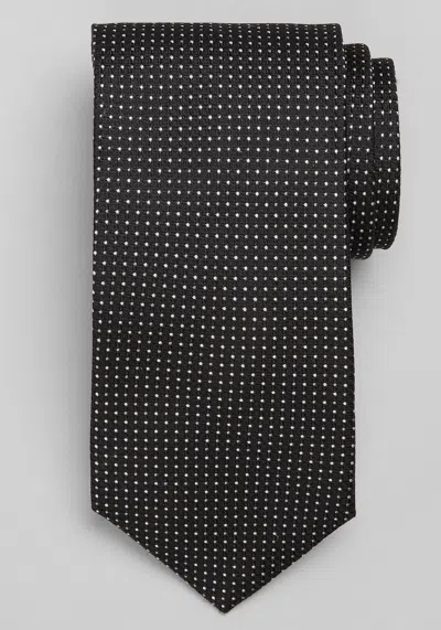 Jos. A. Bank Men's Big & Tall Traveler Collection Double Dot Micro Neat Silk Tie At  In Black