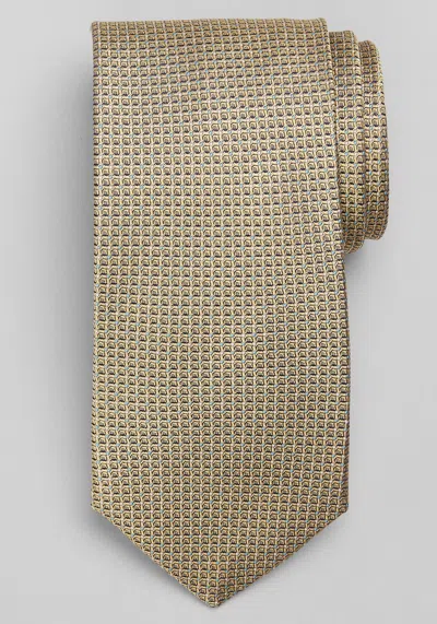 Jos. A. Bank Men's Big & Tall Traveler Collection Double Dot Micro Neat Silk Tie At  In Yellow